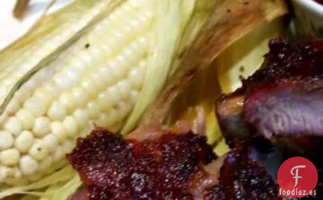 Maíz ahumado en mazorca