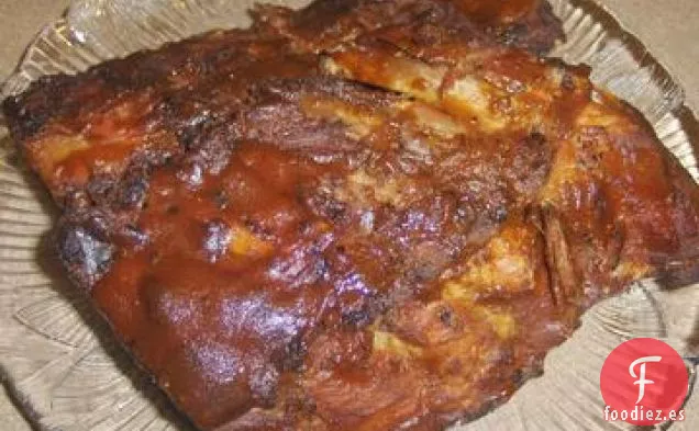 Costillas Dorsales de Bebé con Barbacoa Empapadas de Guinness