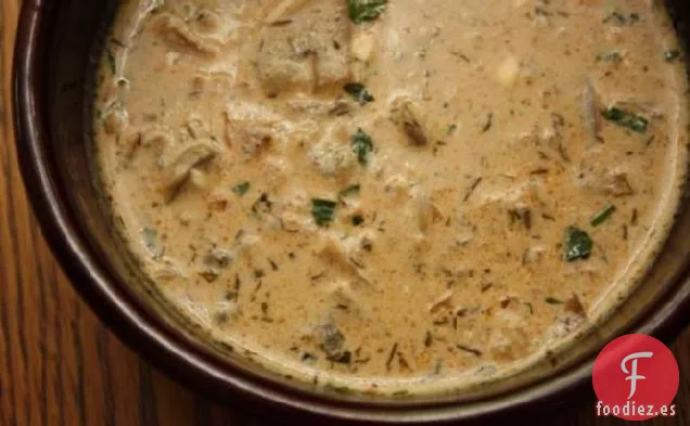 Sopa de setas húngara, del libro de cocina Moosewood
