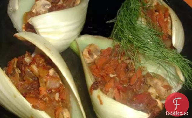 Bulbos de Hinojo Rellenos de Verduras