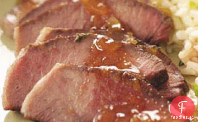 Bistec con Salsa de Naranja y Tomillo