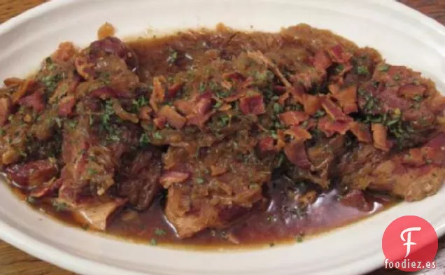 Chuletas de Cerdo Sofocadas Cocidas A Fuego Lento