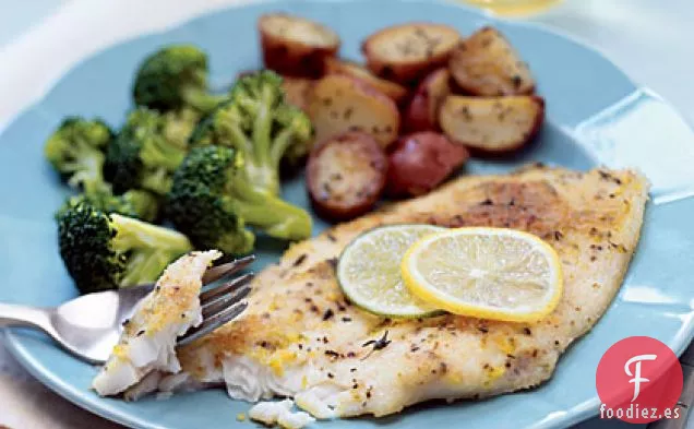 Platija con Mantequilla de Limón y Lima