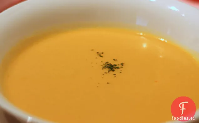 Sopa Cremosa De Zanahoria Sin Crema Con Hierbas