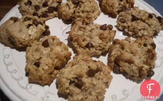 Galletas de Nuez de Avena con Chispas de Chocolate Veganas