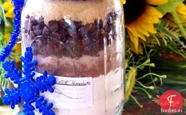 Galletas de Chocolate con Chispas de Chocolate en una mezcla de Tarro