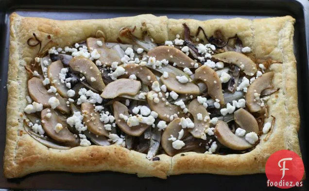 Tarta de Escarola, Pera y Chevre