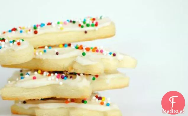 Galletas Recortadas De Crema Agria Con Glaseado De Queso Crema