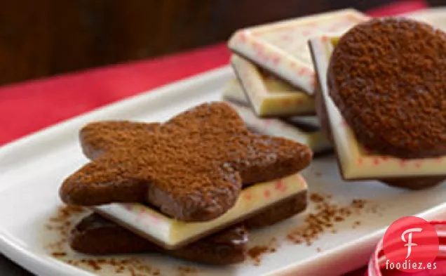 Galletas de Sándwich de Corteza de Menta y Chocolate Ghirardelli