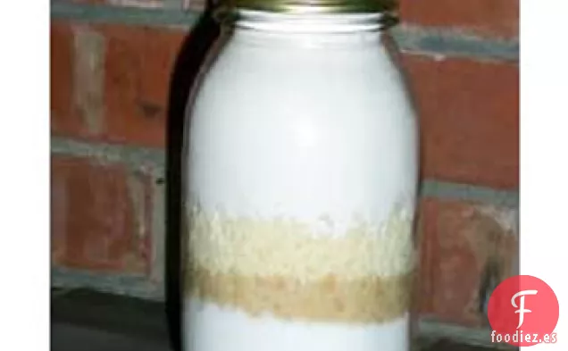 Mezcla de galletas en un frasco X