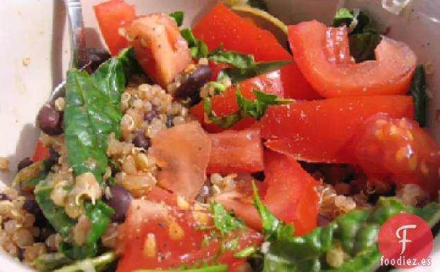 Ensalada de Quinua y Frijoles Negros Gastada