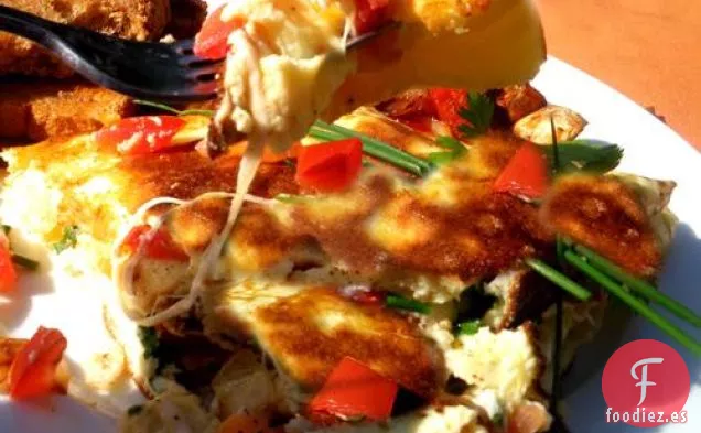 Tortilla de Masala de Champiñones con Ajo