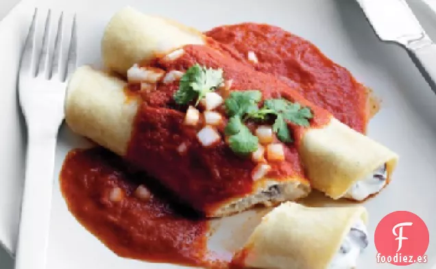 Enchiladas de Frijoles y Queso