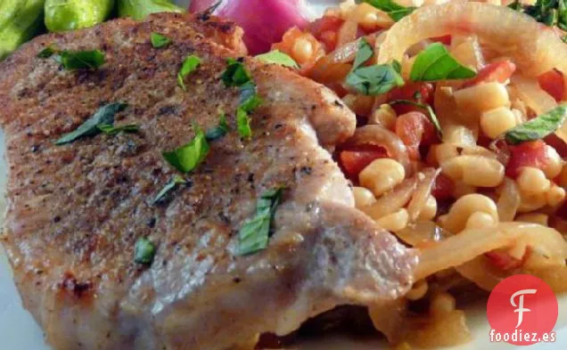 Chuletas de Cerdo Picantes en Sartén