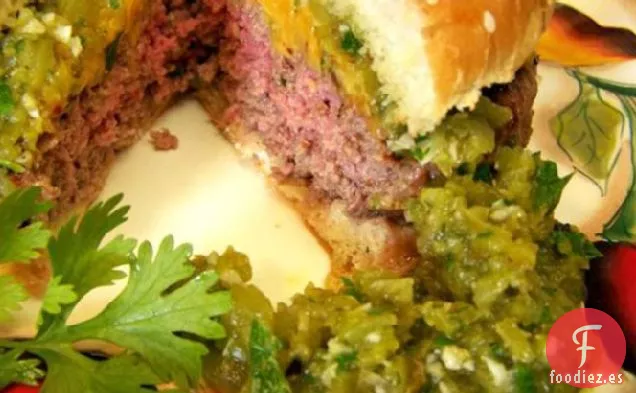 Hamburguesas De Solomillo De Chile Con Salsa Verde