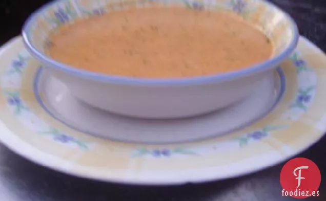 Receta de Sopa de Patata a la Pimienta Asada