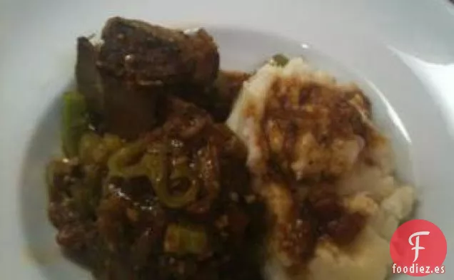 Costillas de Ternera en Chipotle y Salsa de Chile Verde
