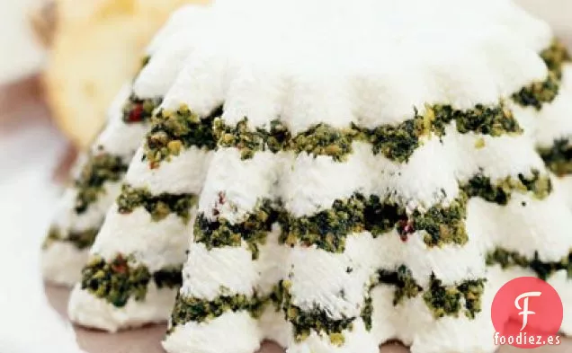 Tarta de Yogur y Queso con Pesto