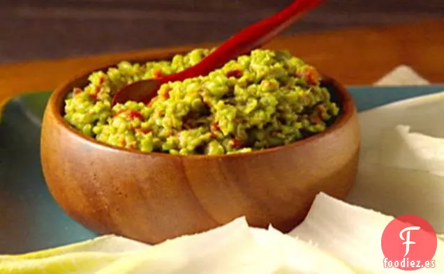 Tomate Seco al Sol y Guisantes en Lanzas de Escarola