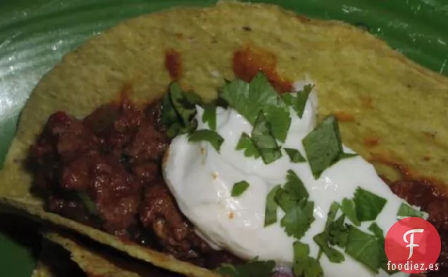 Tacos de Carne con Chile Ww