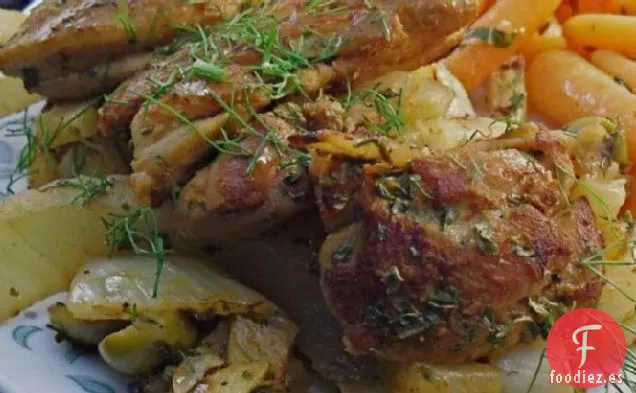 Tagine de Pollo Con Hinojo y Aceitunas