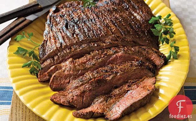 Bistec De Flanco Friccionado con Especias A La Parrilla