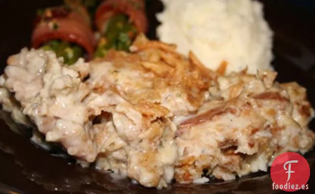 Chuletas De Cerdo Con Relleno De Setas Saladas