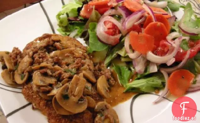 Jägerschnitzel (Chuletas de Cerdo o Ternera en Salsa de Champiñones)