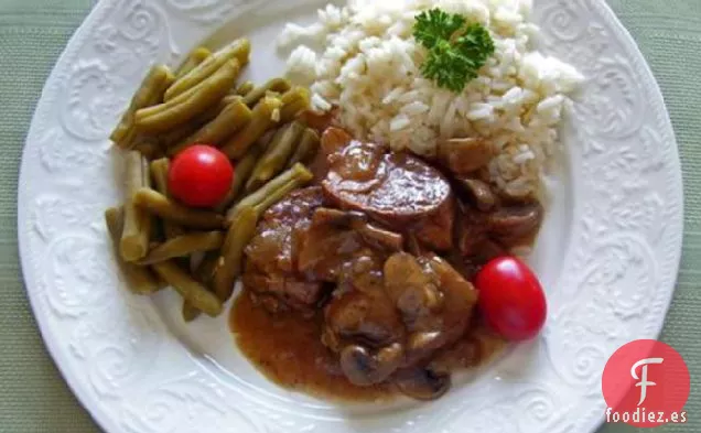 Lomo de Cerdo con Champiñones - Almuerzo Recetas