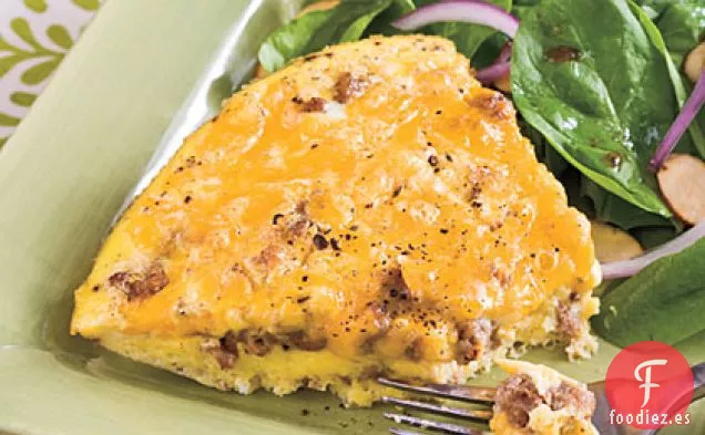 Frittata de Salchicha y Queso