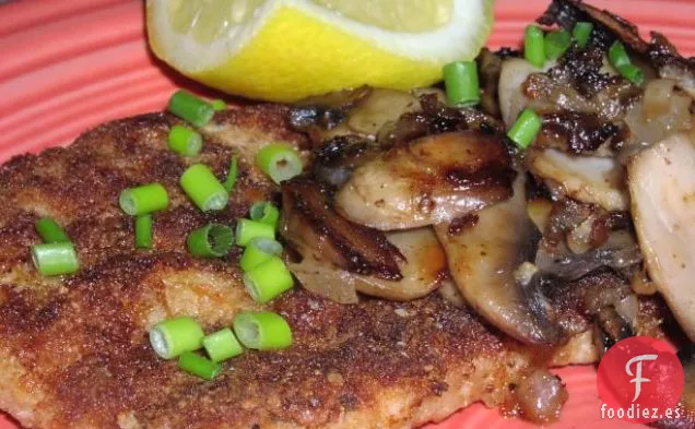 Vieiras De Cerdo Empanadas Con Salsa De Champiñones