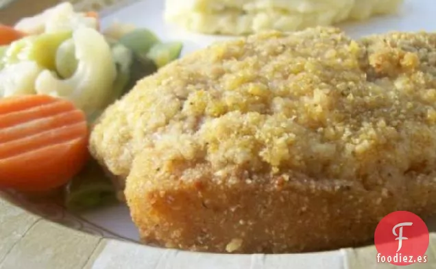 Chuletas de Cerdo Empanadas al Pesto