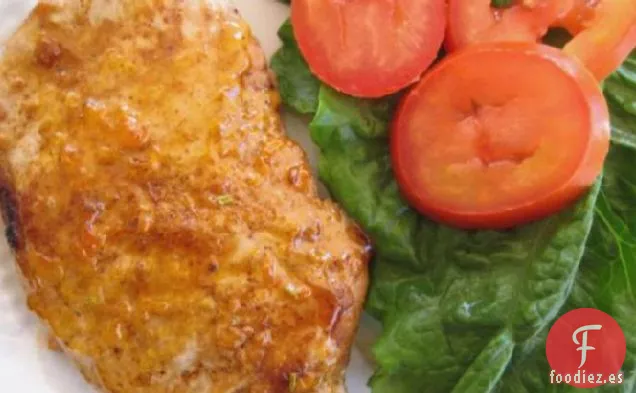 Chuletas De Cerdo Con Chorro De Naranja