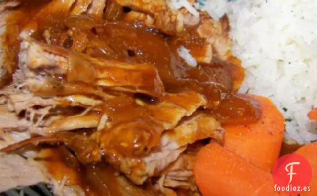 No Podría Ser Más Fácil Lomo De Cerdo a La Barbacoa (Olla de Barro)