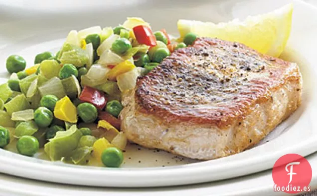 Chuletas de Cerdo con Sartén de Hierbas y Limón