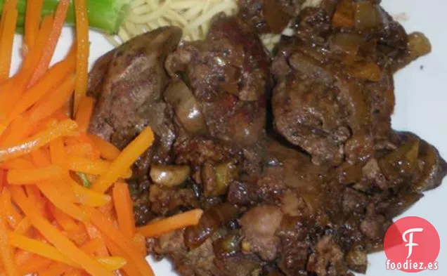 Hígados de Pollo con Ajo