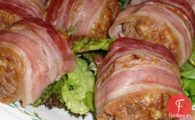 Mini Panes de Carne Envueltos en Tocino