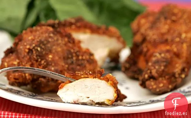 Pollo Frito espolvoreado con Harina de Maíz