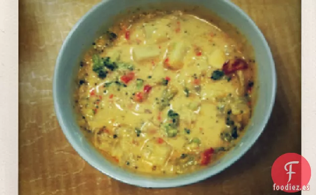 Sopa de Jamón, Maíz y queso Cheddar