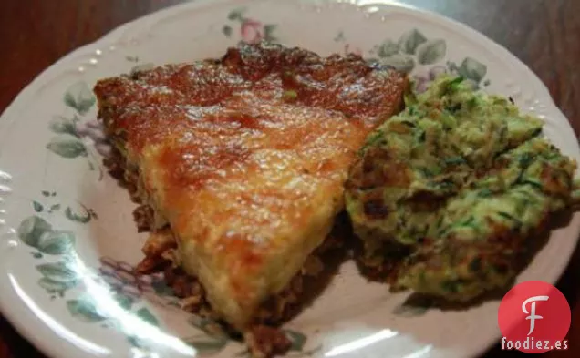 Quiche de Hamburguesa con Queso y Tocino