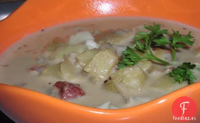 Sopa Cremosa de Almejas Canadienses