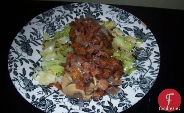 Jagerschnitzel Con Salsa De Champiñones Con Tocino