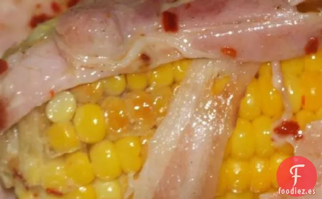 Maíz a la barbacoa, Queso Picante y Tocino