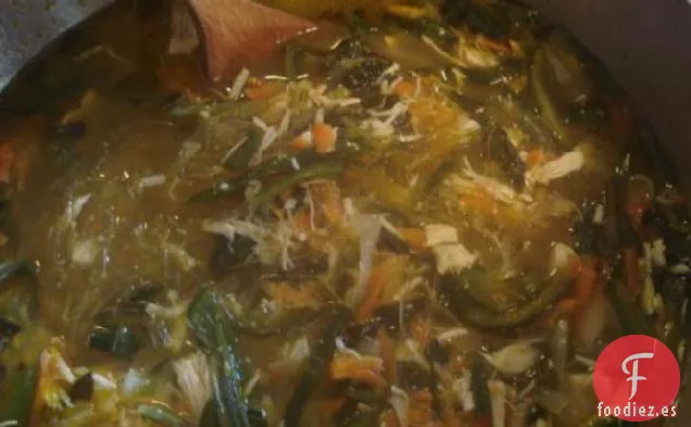 Sopa Tailandesa de Fideos con Pollo
