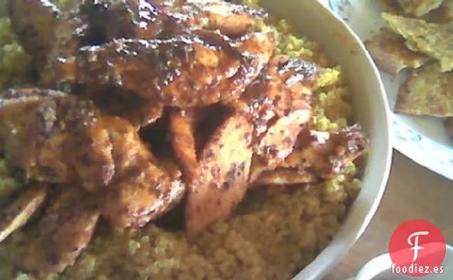 Pollo Marroquí A La Parrilla Con Cuscús Al Curry