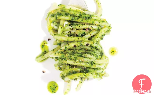 Espaguetis con Pesto de Perejil