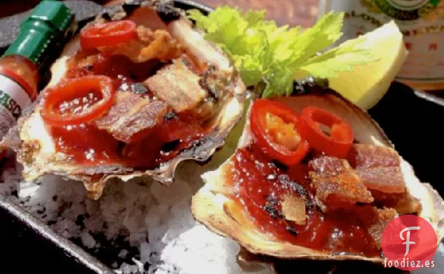 ¡Ah, caramba! Ostras De Barbacoa Con Tocino Como Lo Hacen En Nueva Orleans.