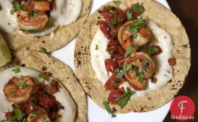 Tacos de Camarones y Sémola