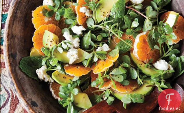 Ensalada de Aguacate y Mandarina con Vinagreta de Jalapeño