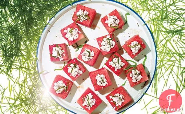 Bloques de Sandía Rellenos de Queso Feta